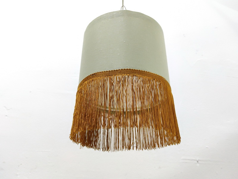 lampara pantalla flecos colgar alt 15-23 o18.7 52u